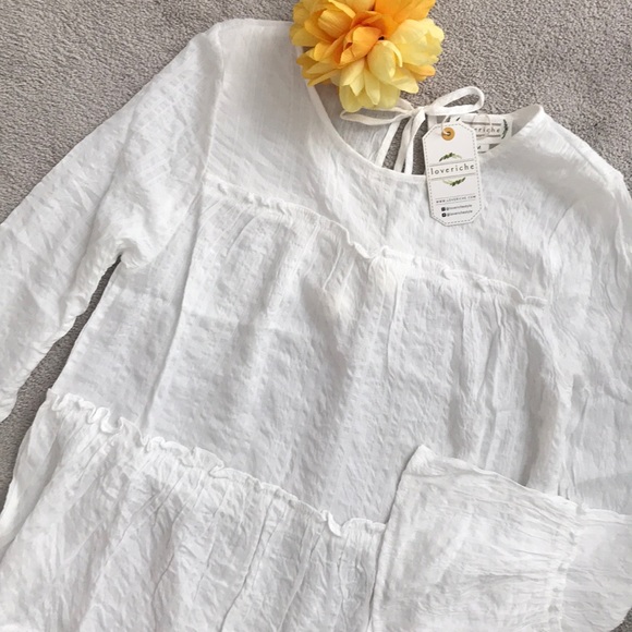 White Boho Top - Picture 3 of 5